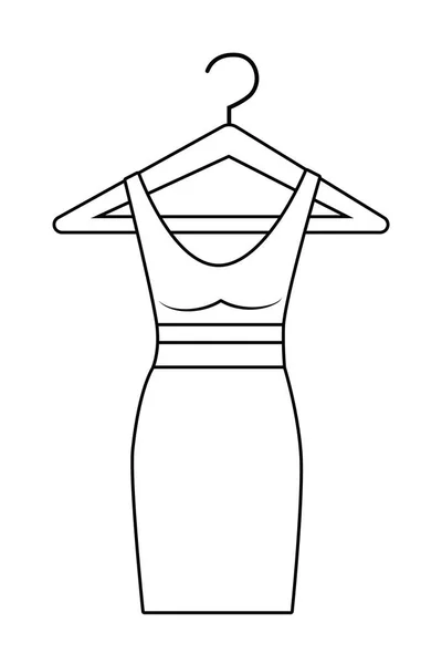 Design de vestido isolado — Vetor de Stock