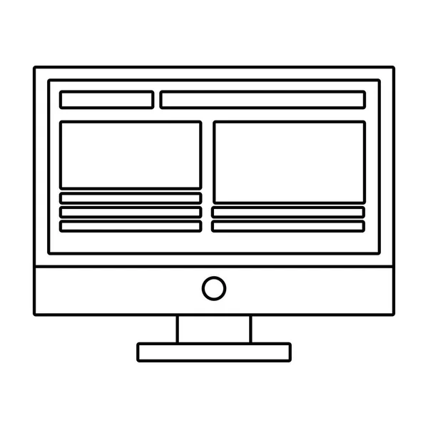 Design icona del computer — Vettoriale Stock