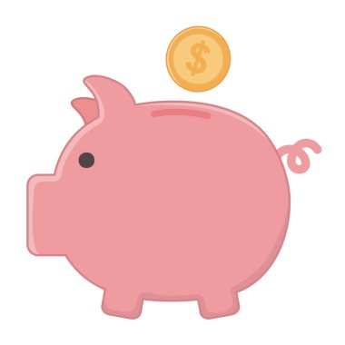 İzole domuz tasarım