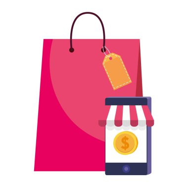 Çanta ve smarthone simge tasarımı