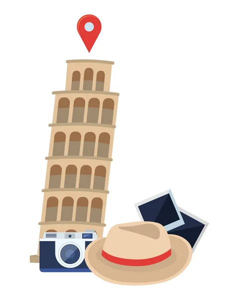 Pisa torre de diseño — Vector de stock