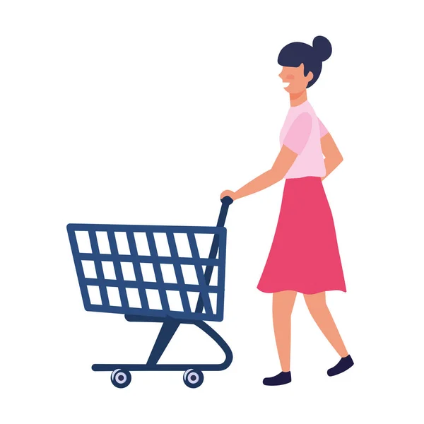 女性ショッピング デザイン — ストックベクタ
