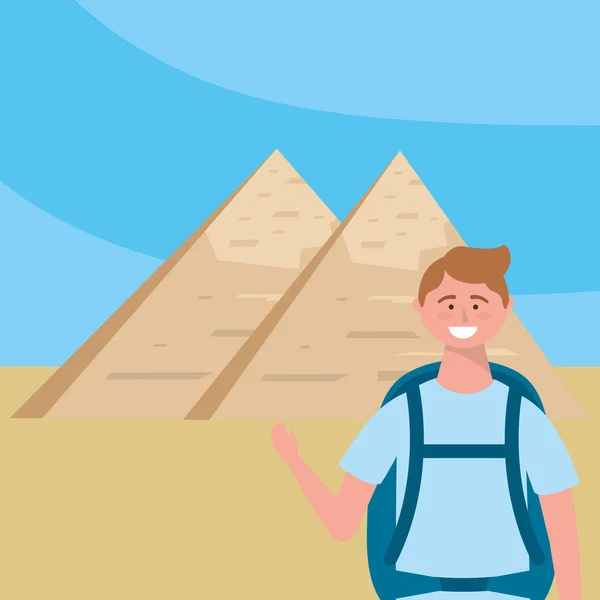 Mısır piramitleri tasarımı — Stok Vektör
