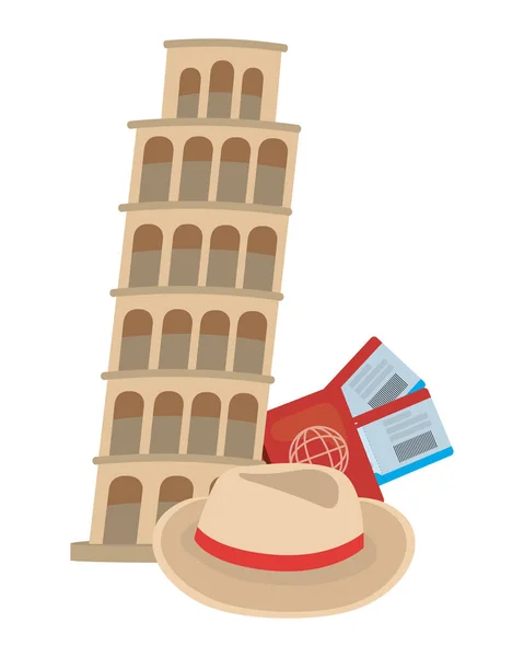 Pisa kule tasarımı — Stok Vektör