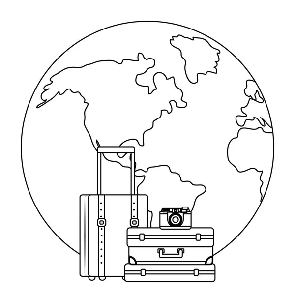 Resväska och rese design — Stock vektor