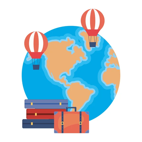 Koffer und Reisedesign — Stockvektor