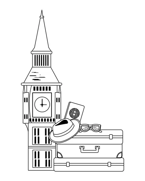 Big Ben torre de diseño — Vector de stock