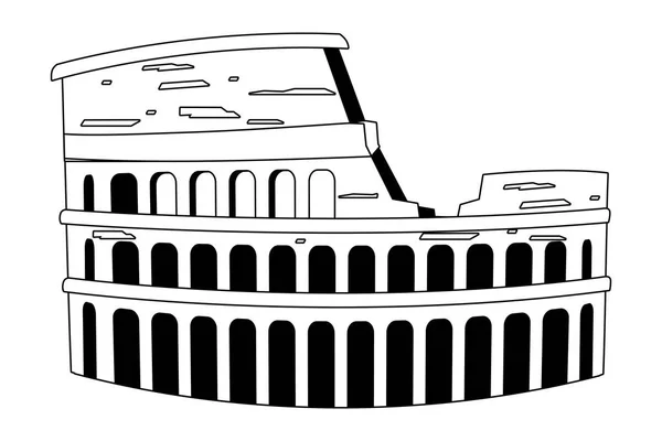 Diseño del coliseo de Roma — Archivo Imágenes Vectoriales