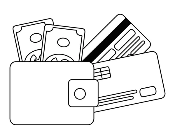 Конструкція ізольованих гаманець — стоковий вектор