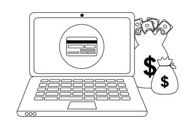 Laptop ve online tasarım alışveriş