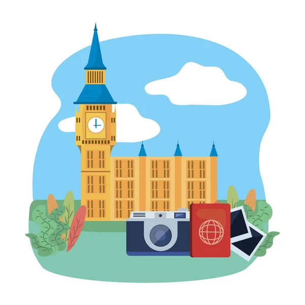 Big ben tower design — Stock Vector