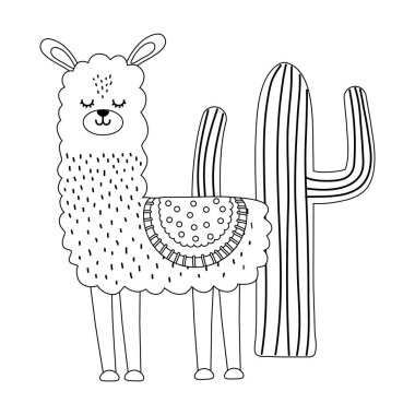 Llama karikatür tasarımı