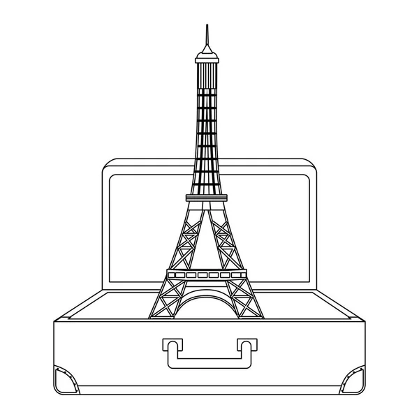 Desain menara eiffel - Stok Vektor