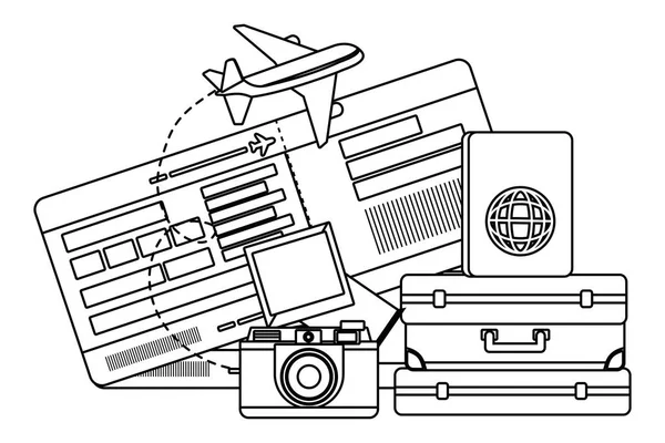 Diseño de maletas y viajes — Archivo Imágenes Vectoriales