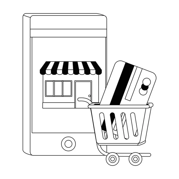 쇼핑 온라인 아이콘 디자인 — 스톡 벡터