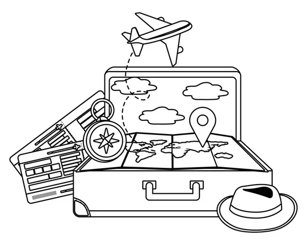 Valise et design de voyage — Image vectorielle