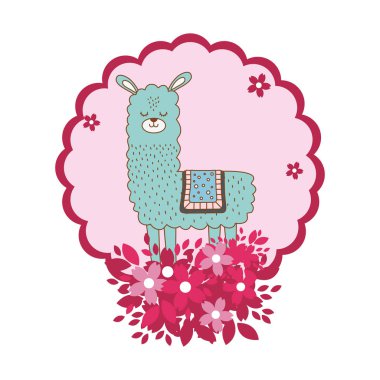 Llama karikatür tasarımı