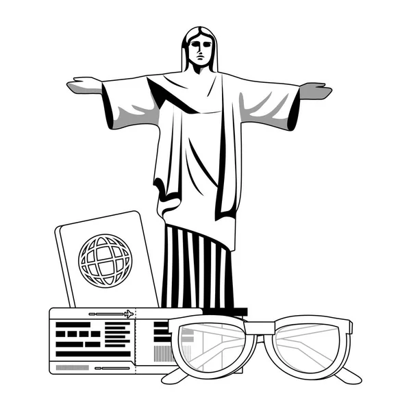 Mesih redemeer tasarım — Stok Vektör
