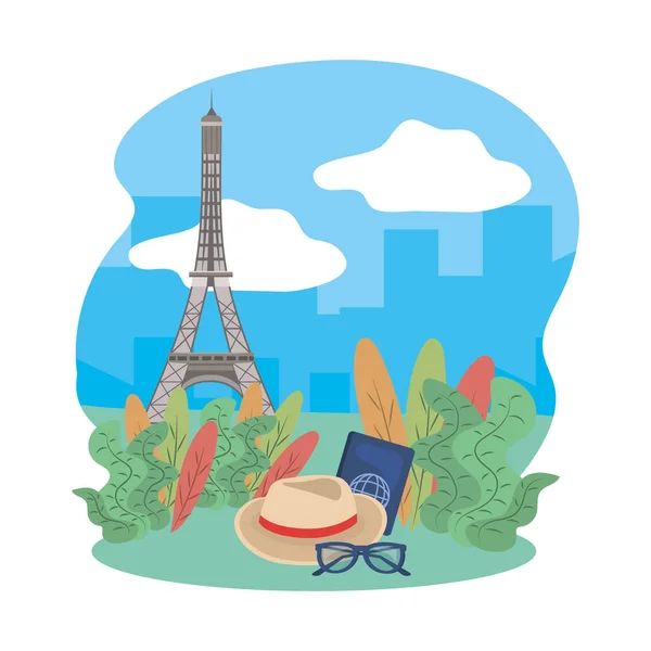 Diseño de torre eiffel — Vector de stock