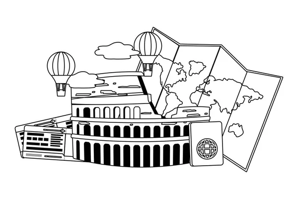 Diseño del coliseo de Roma — Vector de stock