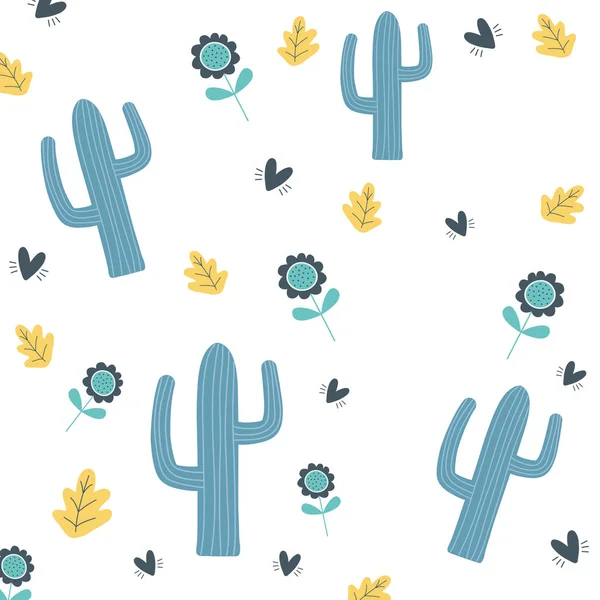 Desain latar belakang kaktus - Stok Vektor