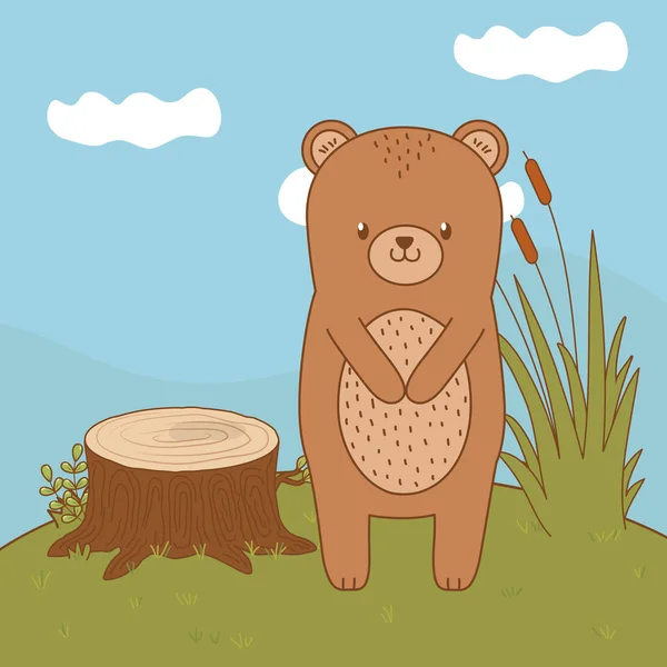 Design desene animate urs — Vector de stoc