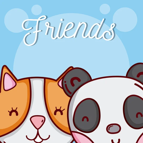 Милые друзья-животные — стоковый вектор