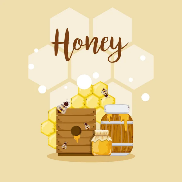 Tarjeta dulce miel — Vector de stock