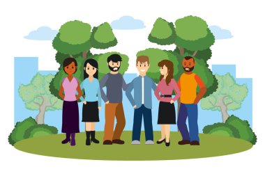 Genç insanlar çizgi film karakteri