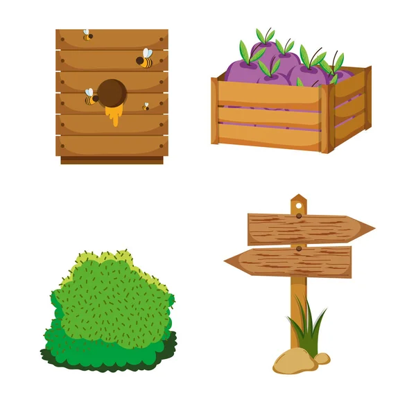 Conjunto de ícones da fazenda — Vetor de Stock