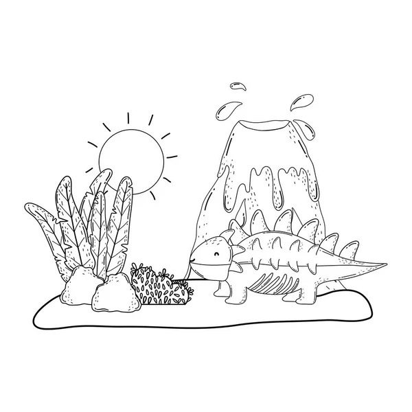 恐竜と火山の噴火ストックベクター ロイヤリティフリー恐竜と火山の噴火イラスト ページ 3 Depositphotos