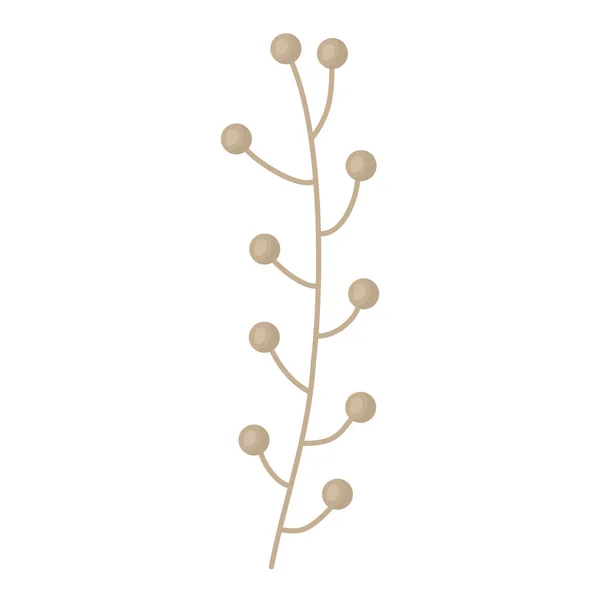 Ветвь с иконкой семян — стоковый вектор