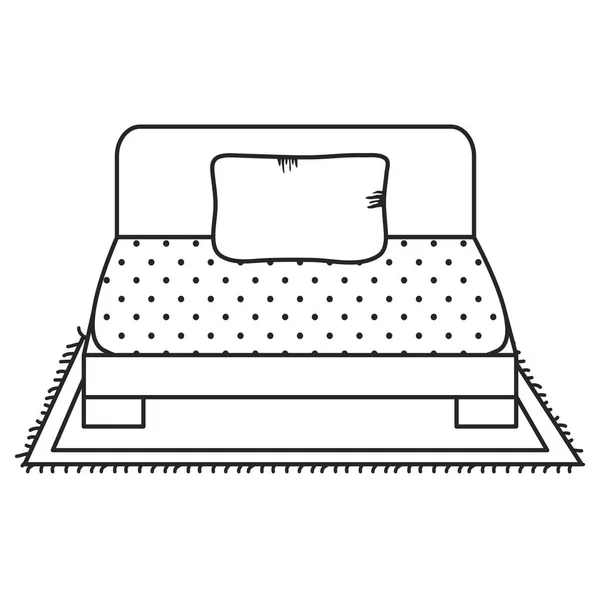 Ліжко з дерев'яної ікони меблів — стоковий вектор