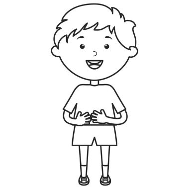 sevimli küçük çocuk karakter