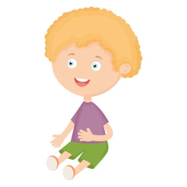 sevimli küçük çocuk karakter