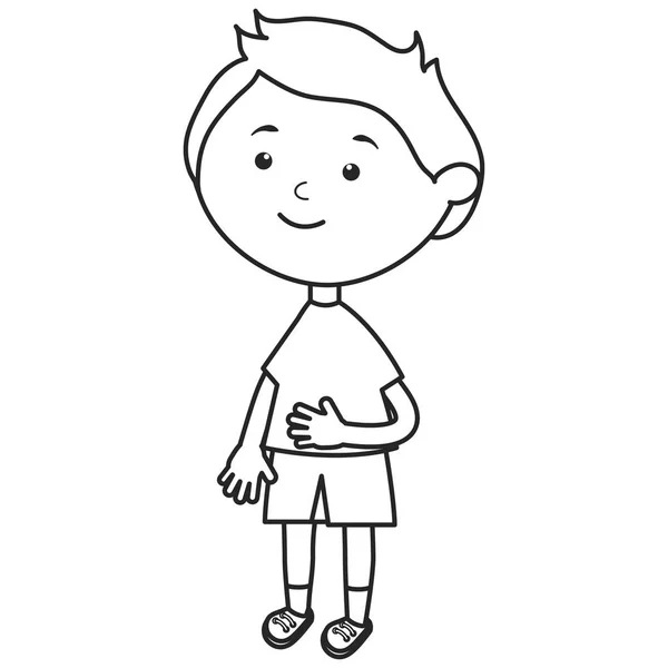 Cute little boy character — Stock Vector