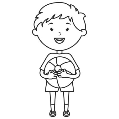 balon plastik ile sevimli küçük çocuk