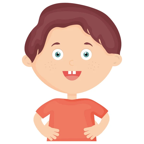 Cute little boy character — Stock Vector