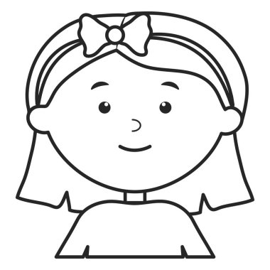 sevimli küçük kız karakter