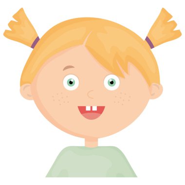 sevimli küçük kız karakter