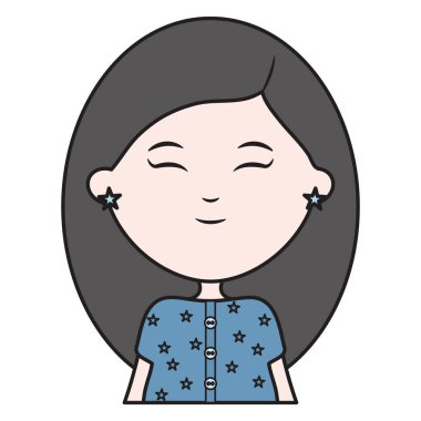 sevimli küçük kız karakter