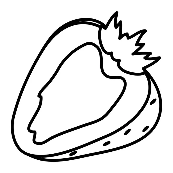Икона свежих фруктов клубники — стоковый вектор