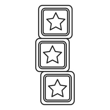 yıldız oyuncaklar eğlence ile küpler blokları