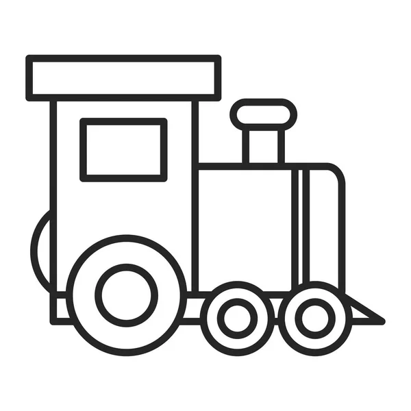 Mały pociąg zabawka rozrywka ikona — Wektor stockowy