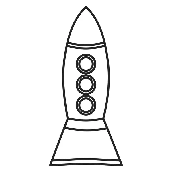 Rocket toy entertainment icon — Stock Vector