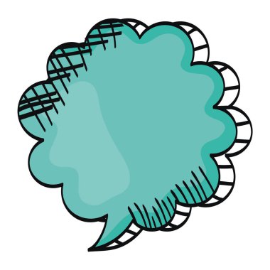 kabartma çizim ile konuşma balonu mesajı