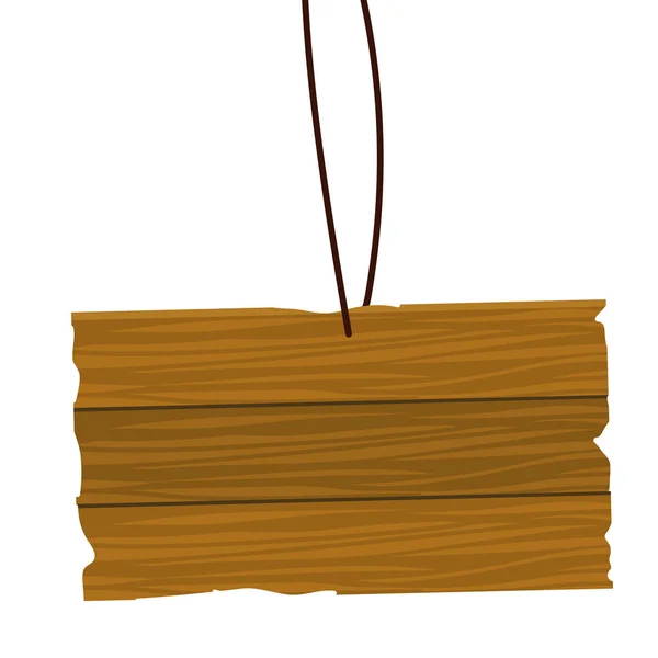 Panneau en bois dessin animé — Image vectorielle