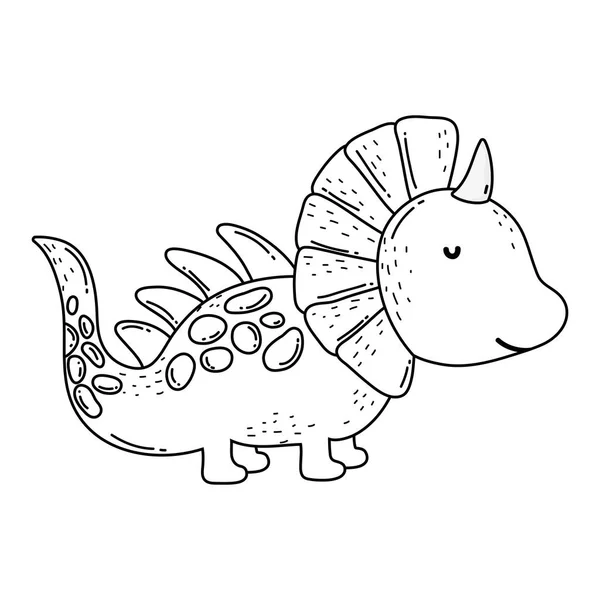 かわいい恐竜のキャラクターアイコン — ストックベクタ
