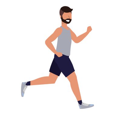 Fitness spor tren karikatür