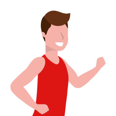 Fitness spor tren karikatür